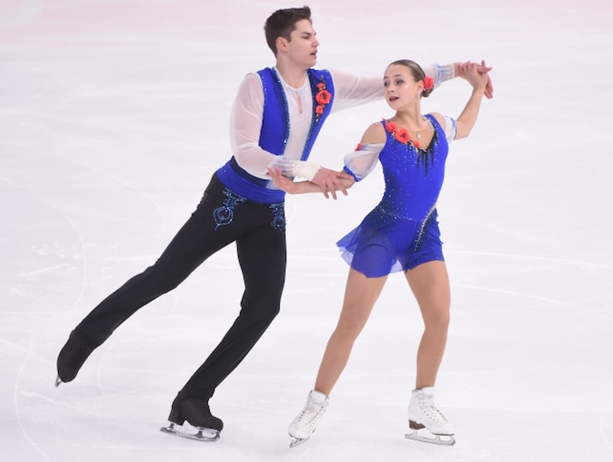 Anna Moskaleva & Artem Rodzyanov - Platz 1 Eiskunstlauf-Paare Junioren Grand Prix Krasnojarsk 2023