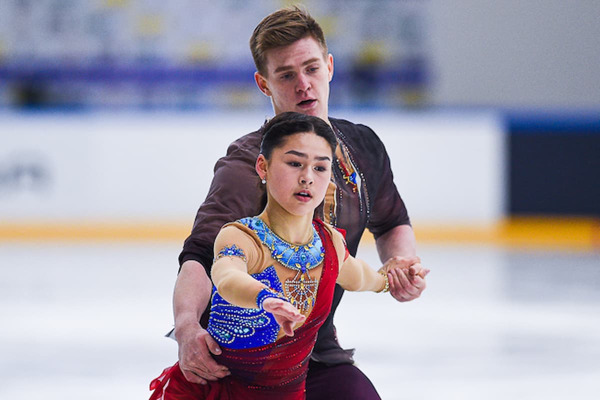 Maria Shegay & Igor Shamshurov Eiskunstlauf-Paare beim Junior Grand Prix Moskau 2023