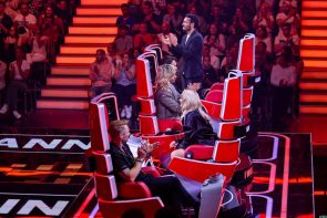 The Voice of Germany 20.10.2023 Alle Talente, letzte Blinds, erste Battles - hier im Bild alle Coaches