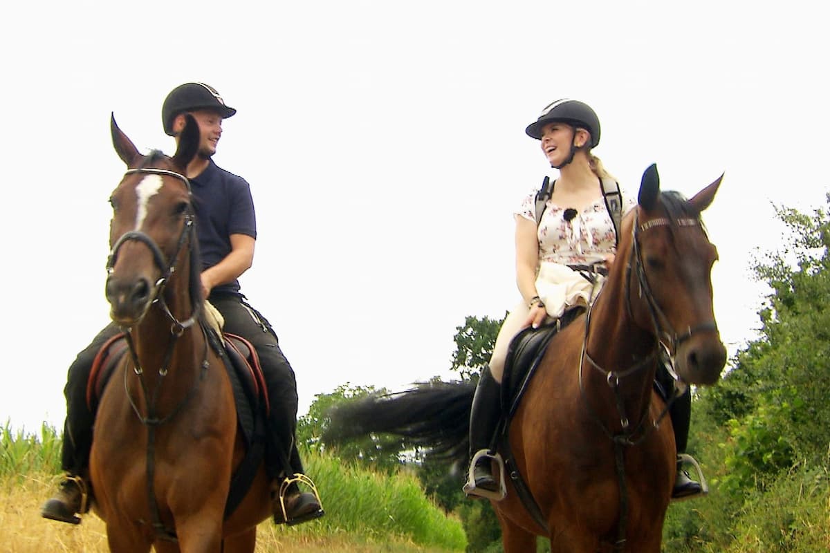 Carolin und Marcel beim Ausritt