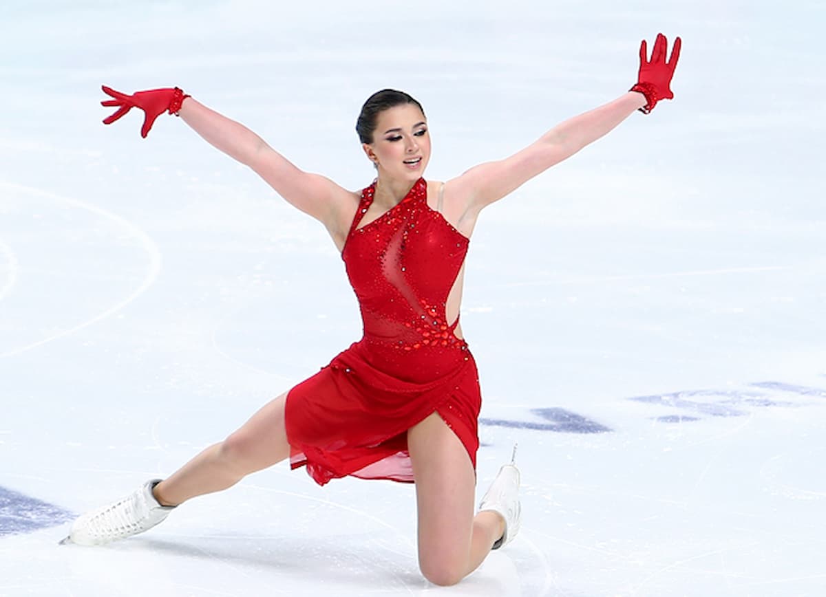 Kamila Valieva bei der Eiskunstlauf-Meisterschaft 2024 in Russland
