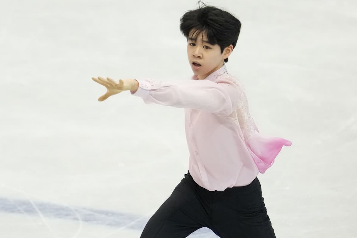 Minkyu Seo aus Südkorea - Platz 1 bei der Junioren-Eiskunstlauf-WM 2024 im Kurzprogramm der Junioren-Männer