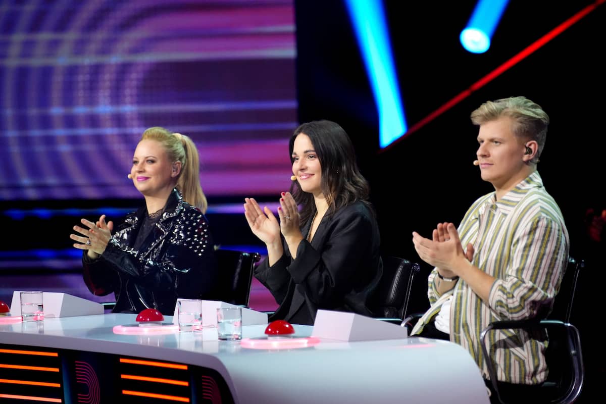 Jury bei “Die große Chance” am 22.3.2024 - Katharina Straßer, Tina Naderer, Thorsteinn Einarsson