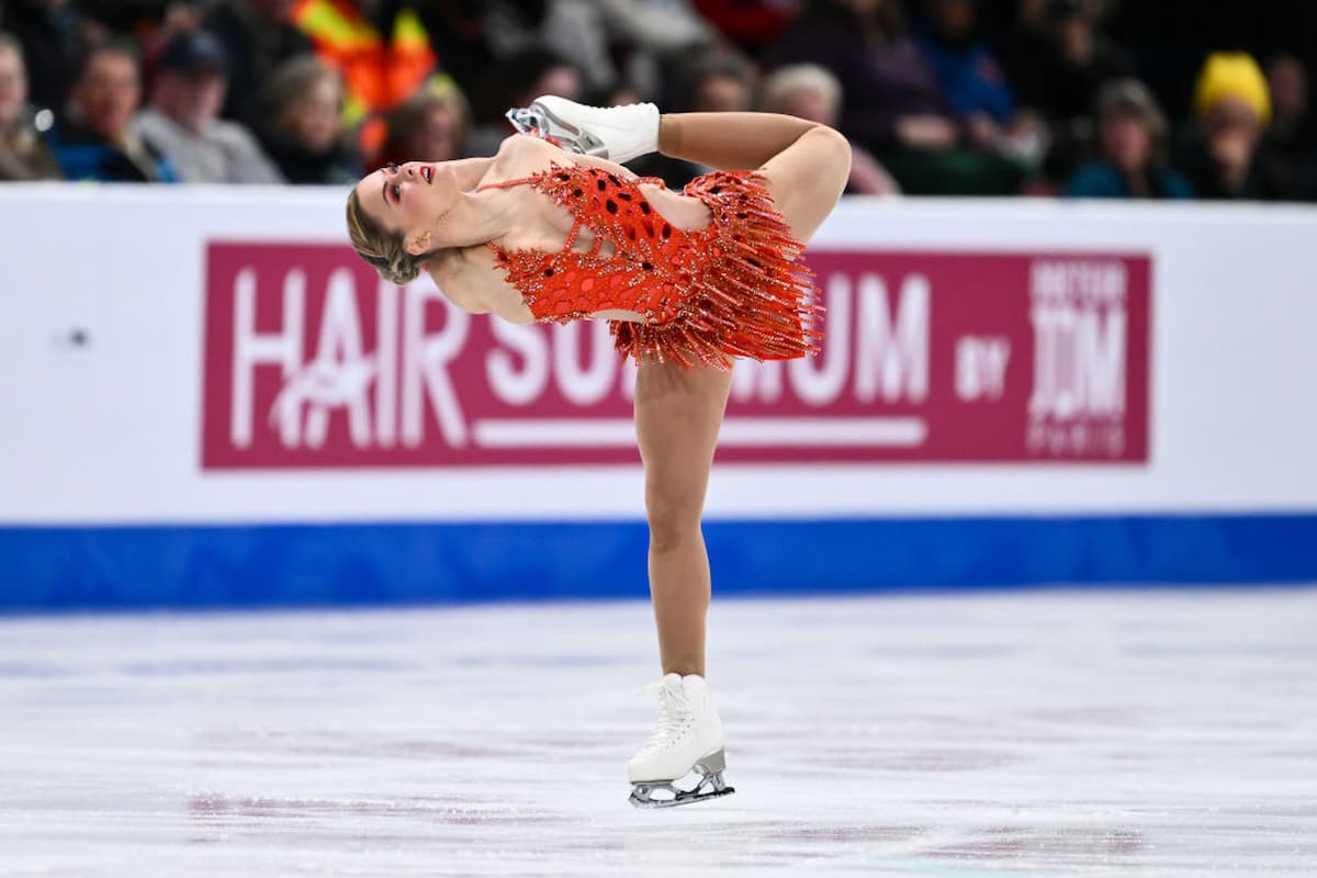 Loena Hendrickx aus Belgien - Platz 1 im Kurzprogramm Eiskunstlauf-WM 2024