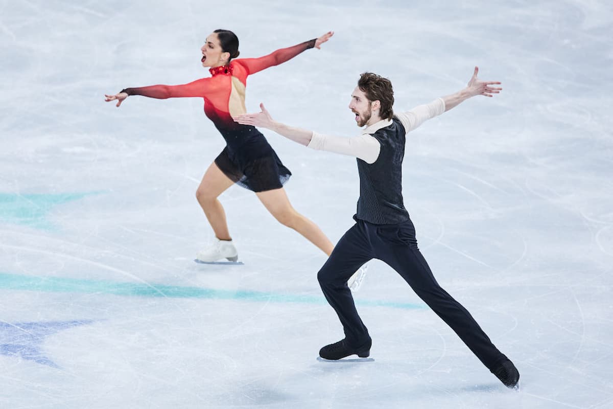 Sara Conti & Niccolo Macii aus Italien - Platz 3 Kurzprogramm Eiskunstlauf-WM 2024