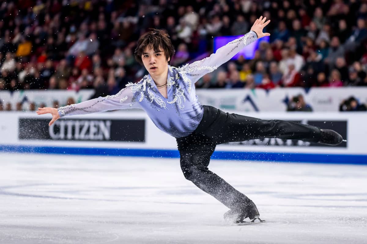 Shoma Uno aus Japan im Kurzprogramm der Eiskunstlauf-WM 2024