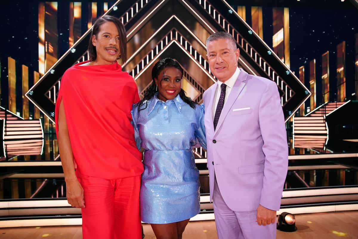 Jury bei Let's dance am 5.4.2024 - hier im Bild Jorge Gonzalez, Motsi Mabuse und Joachim Llambi