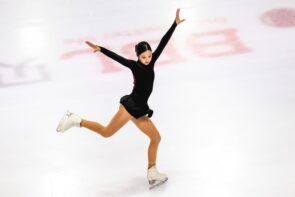 Eiskunstlauf Junioren-WM 2025 am 26.2.-1.3.2025 in Ungarn (Debrecen) - hier im Bild Jia Shin aus Südkorea