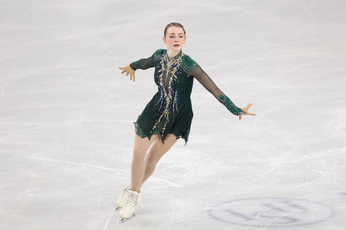 Sarah Everhardt aus den USA - Platz 3 im Kurzprogramm bei den Eiskunstlauf 4CC