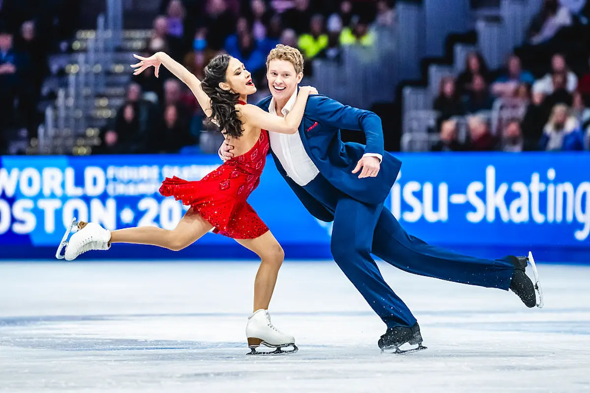 Madison Chock - Evan Bates aus den USA - Platz 1 Eistanz-Paare bei der Eiskunstlauf-WM 2025