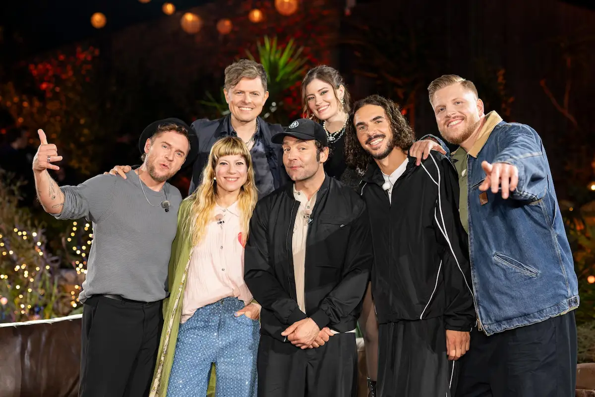 Sing meinen Song 2025 - das Tauschkonzert Künstler - hier im Bild Johannes Oerding, Mieze Katz MiA., Michael Patrick Kelly, Bosse, Madeline Juno, Boki ClockCloc und FiNCH