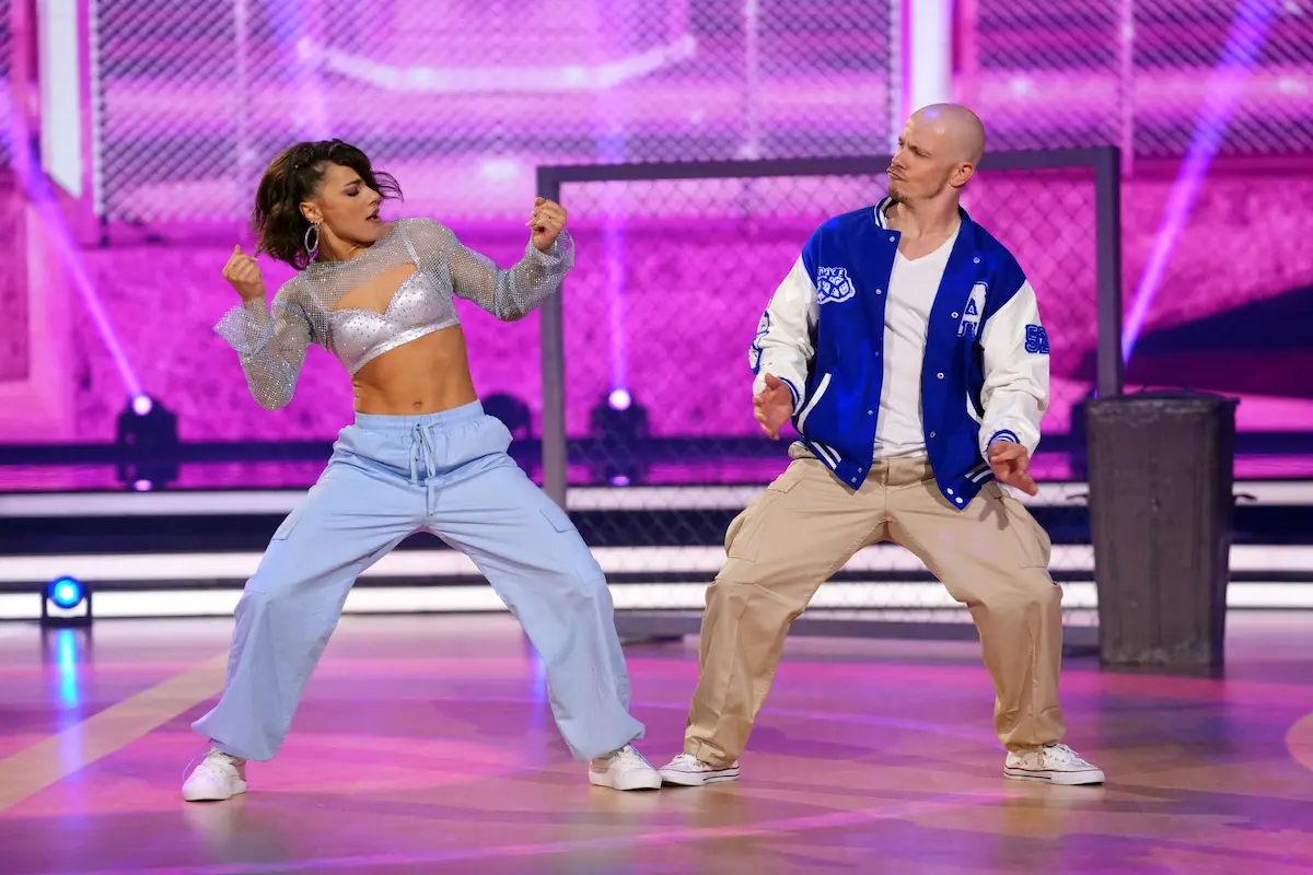 Anastasia Maruster und Fabian Hambüchen beim Streetdance-Tanz-Duell Let's dance am 2.5.2025