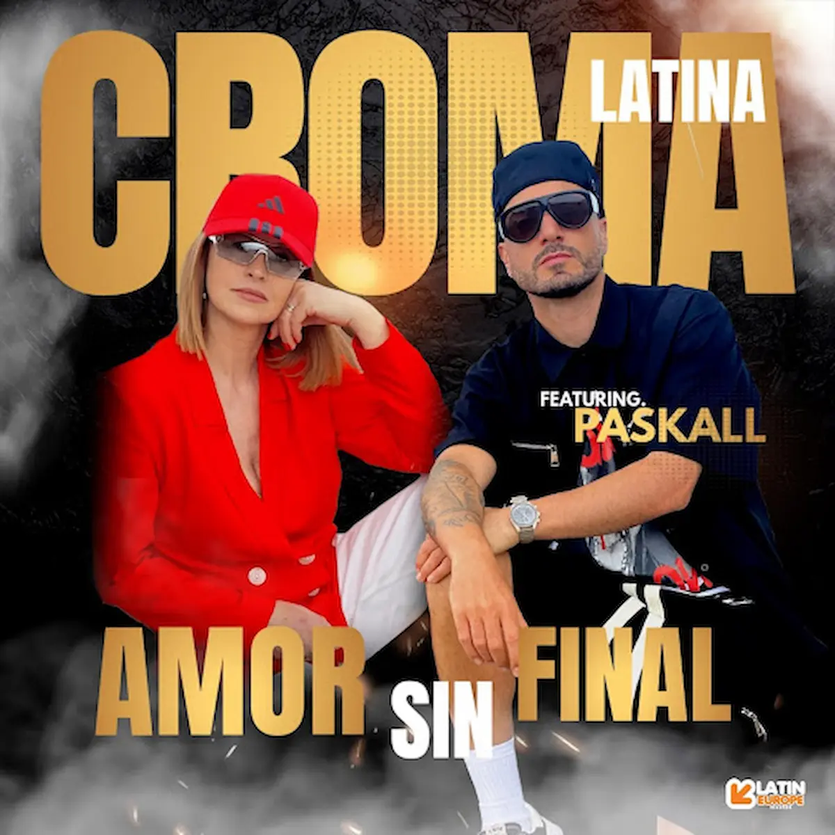 Croma Latina - Single-Cover zum Song Amor Sin Final” - hier im Bild die Sängerin Rita Renzi und der Sänger Paskall