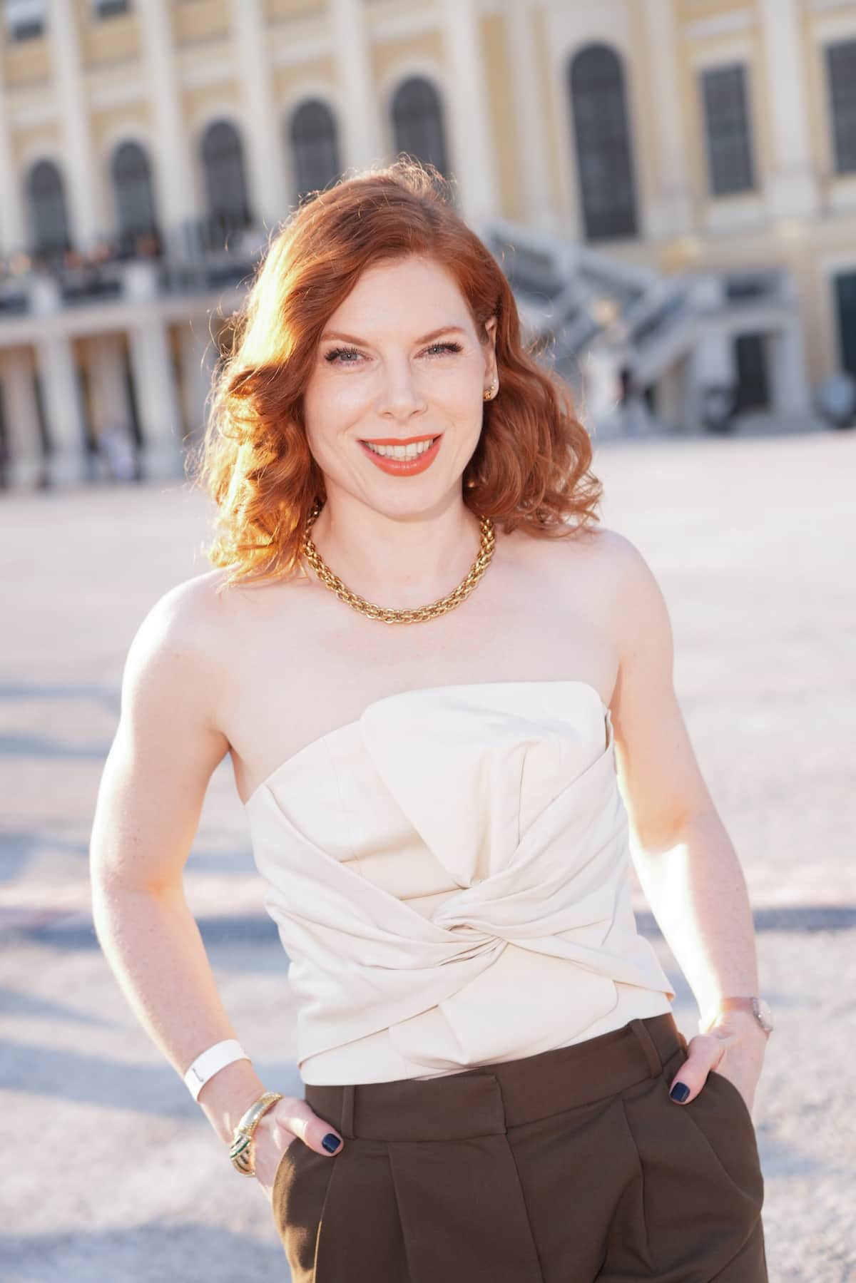 Teresa Vogl vor dem Sommernachtskonzert der Wiener Philharmoniker 2025 in Wien