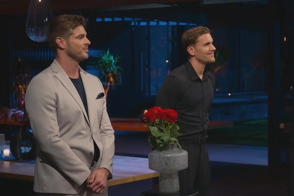 Martin und Felix bei der Rosenvergabe Bachelor am 23.7.2025