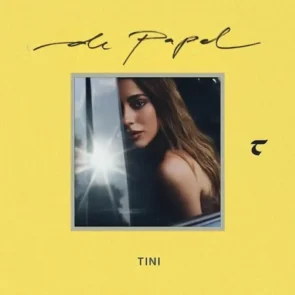 Tini veröffentlicht neuen Song „De Papel“ - hier im Bild das Single-Cover mit einem Foto der Sängerin