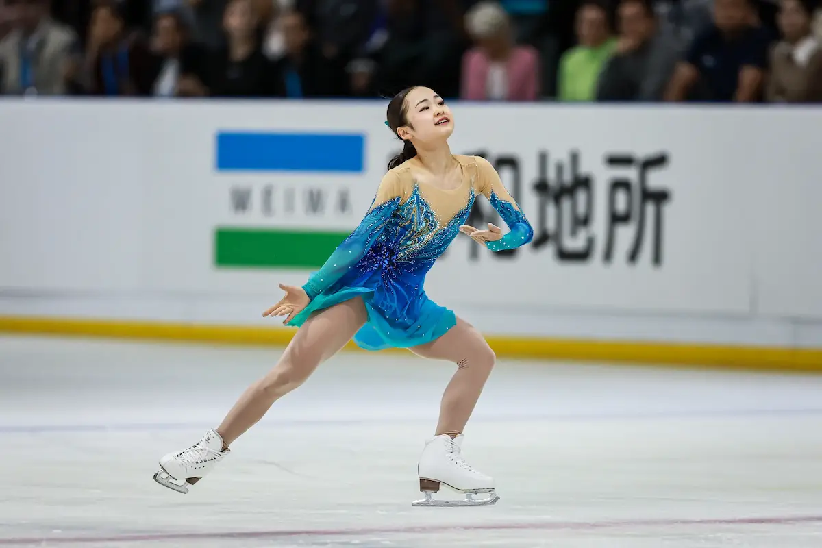 Eiskunstlauf Junior Grand Prix Abu Dhabi 2025 - Ergebnisse 9.–11.10.2025, Zeitplan, Übertragungen - hier im Bild Mao Shimada aus Japan