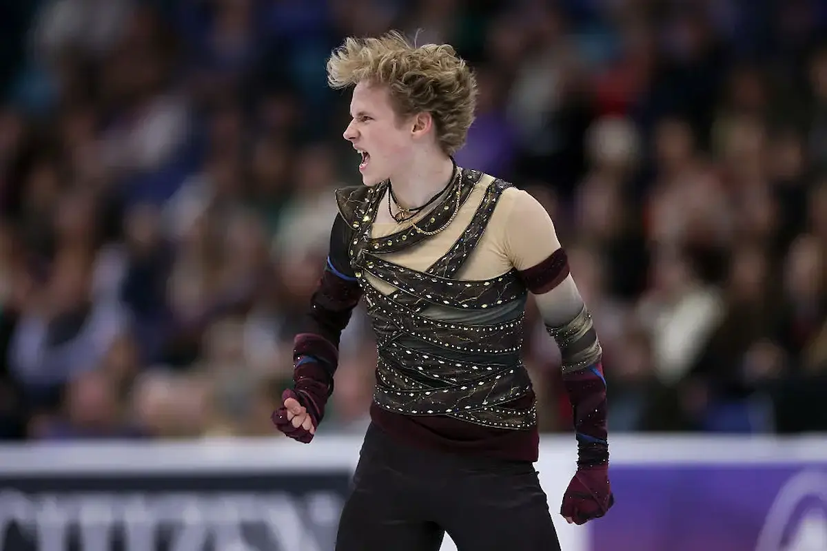 Ilia Malinin aus den USA im Kurzprogramm beim ISU Grand Prix Skate Canada 2025