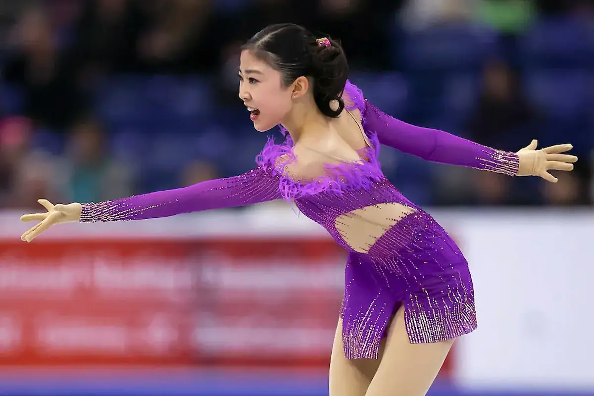 Mona Chiba aus Japan beim ISU Grand Prix Skate Canada 2025, Kurzprogramm
