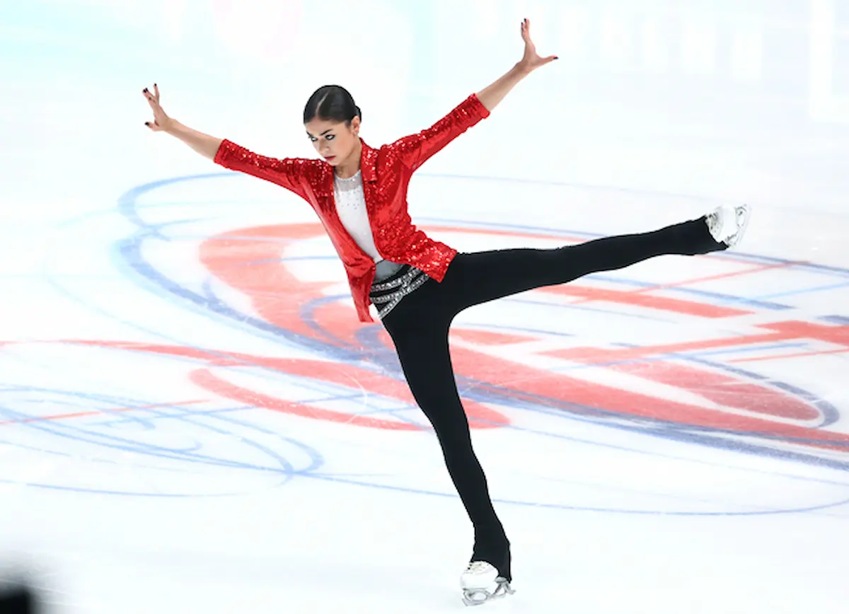 Adeliia Petrosian mit ihrem Michael-Jackson-Kurzprogramm bei der Eiskunstlauf-Meisterschaft 2026