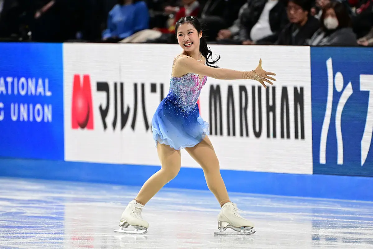 Ami Naki in der Kür beim Eiskunstlauf Grand Prix Finale 2025