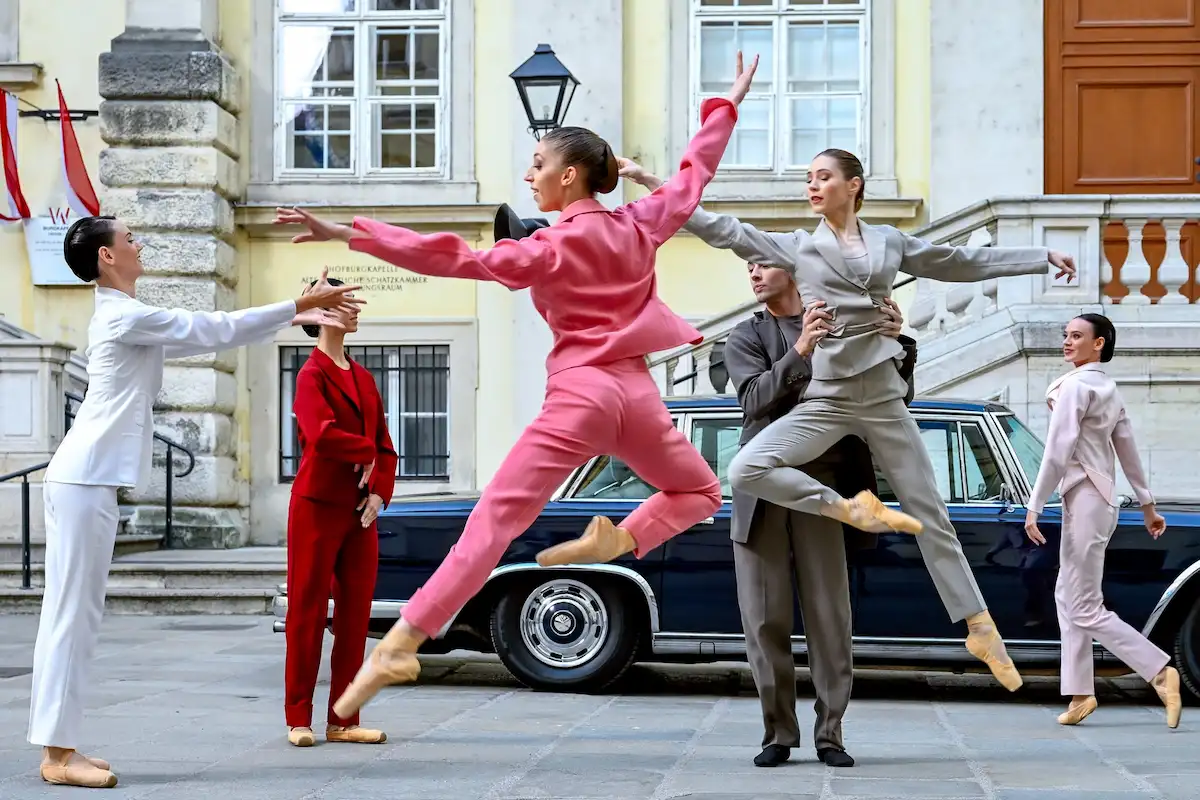 Das Wiener Staatsballett in der Wiener Hofburg bei Dreharbeiten zum Neujahrsballett 2026