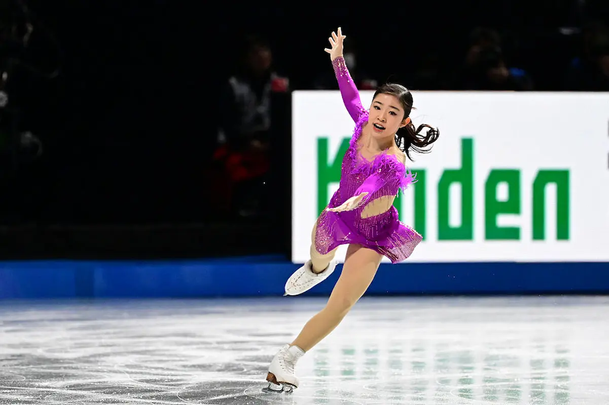 Mone Chiba aus Japan beim Eiskunstlauf Grand Prix Finale 2025