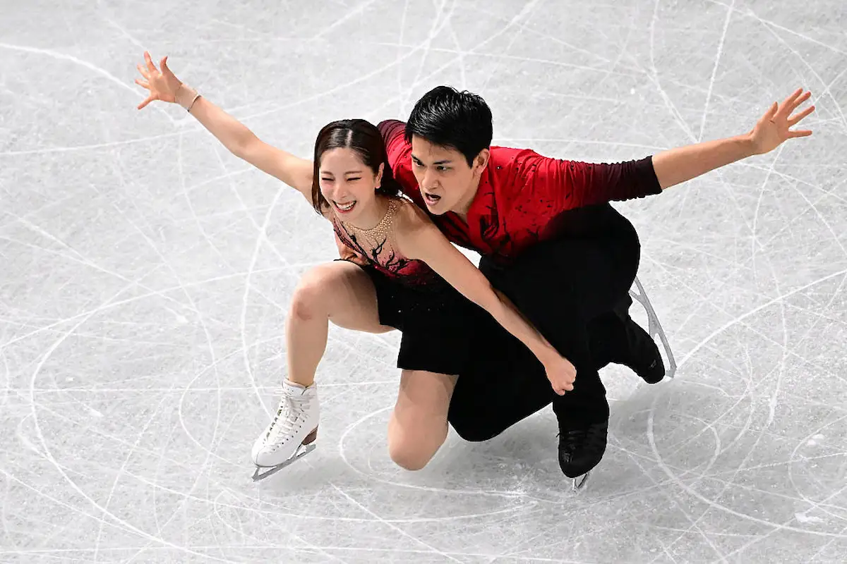 Riku Miura - Ryuichi Kihara, Eiskunstlauf-Paar aus Japan beim ISU Grand Prix Finale 2025 in Nagoya