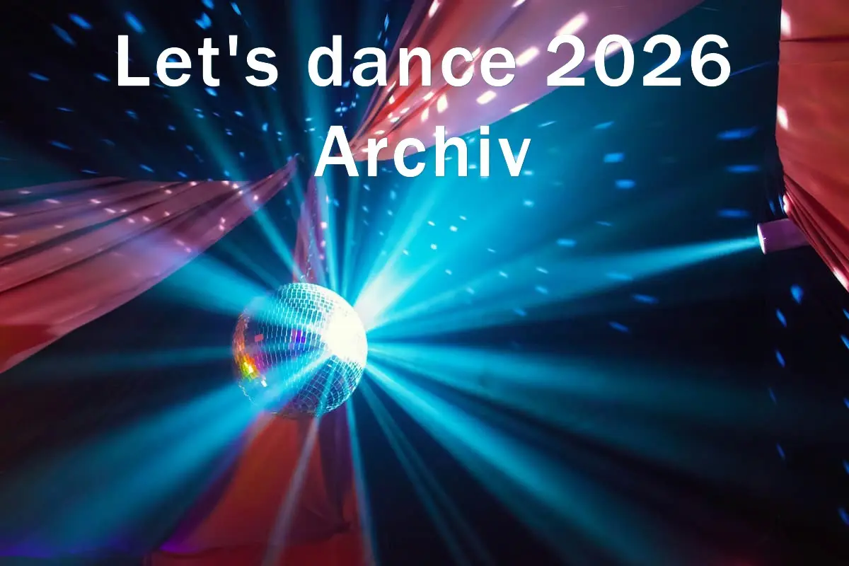 Let's dance 2026 Archiv - das Foto zeigt das Titel-Motiv von Salsango für Let's dance 2026 mit einer angeleuchteten Spiegel-Kugel, das wiederkehrende Salsango-Motiv für Tanz-Shows im Fernsehen