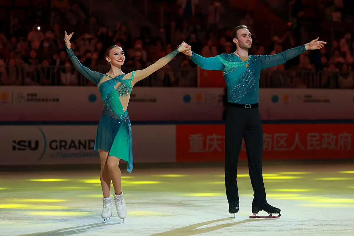 Silber-Medaille Olympia 2026 für Anastasia Metelkina - Luka Berulova aus Georgien