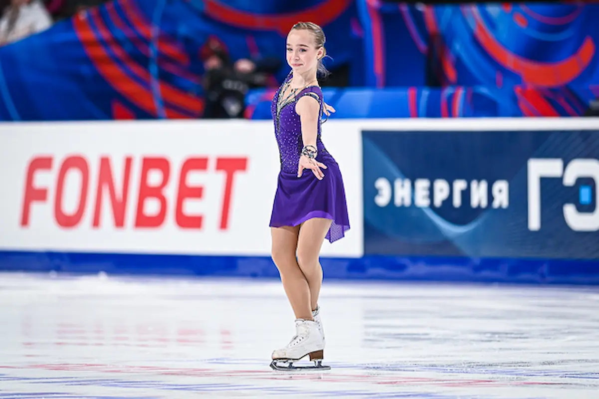 Alisa Dvoeglazova im Kurzprogramm beim Grand Prix Finale 2026 in Russland