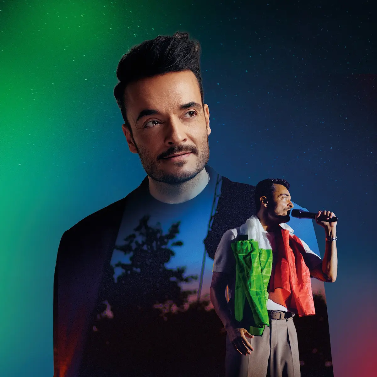 Giovanni Zarrella Konzerte 2026 - Tour Eine italienische Sommernacht - das Bild ist eine Collage aus zwei Fotos des Künstlers