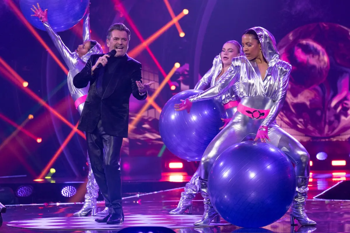 Thomas Anders und Tänzerinnen in der Giovanni-Zarrella-Show am 14.3.2026