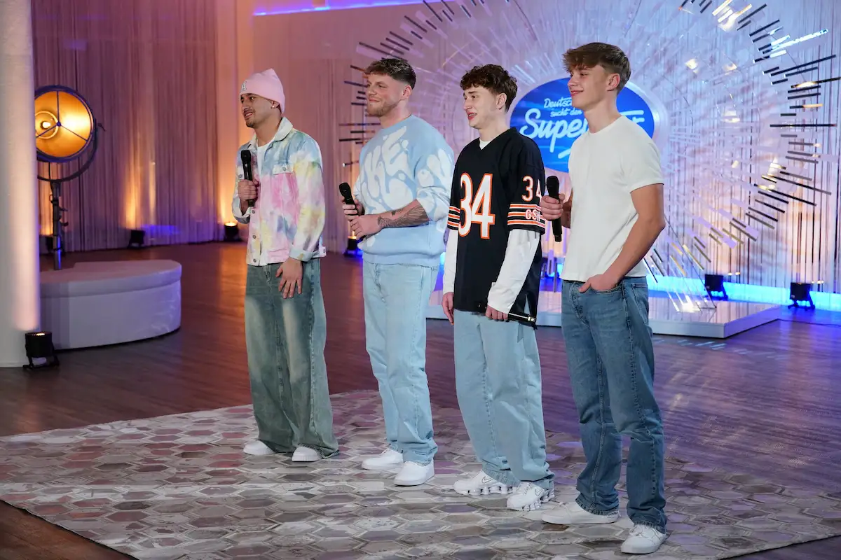 Abii Faizan, Maric Verch, Timur Gross, Tyrell Hagedorn singen im Recall DSDS 2026