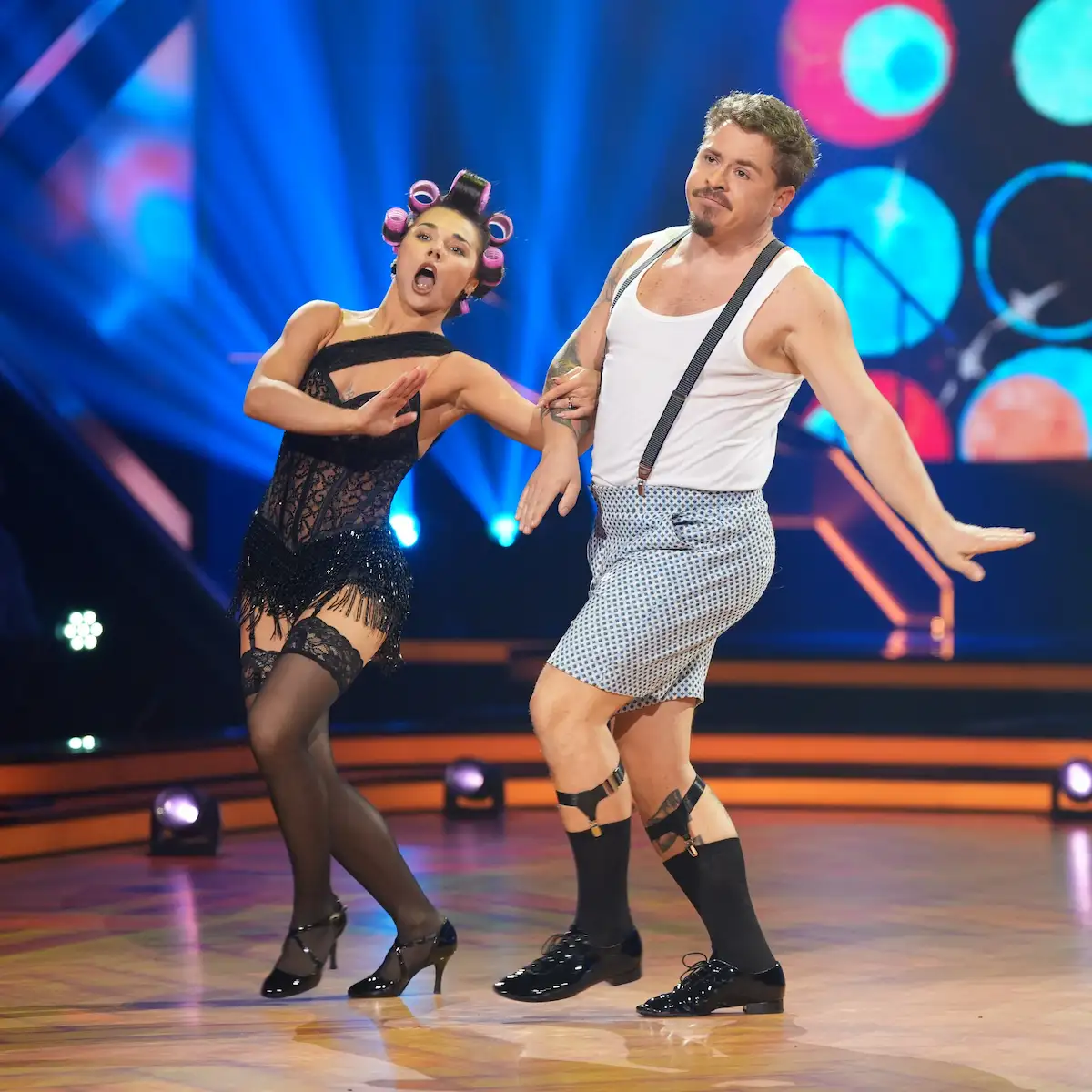 Gustav Schäfer und Anastasia Maruster bei Let's dance am 10. April 2026 beim Charleston