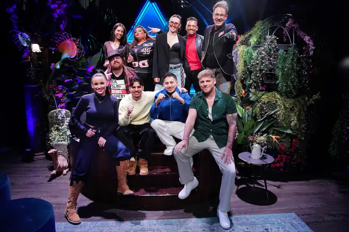 Ursprüngliche DSDS 2026 Top 10 - Kandidaten nach dem Recall - im Bild alle Kandidaten wie oben, jedoch noch mit Delijah Haile und ohne Noemi Stefaniak und Tyrell Hagedorn