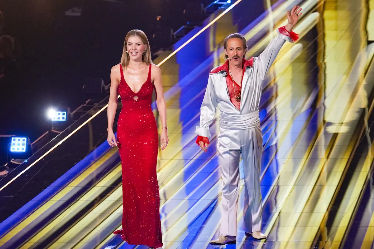Victoria Swarovski und Michael Ostrowski beim ESC am 12.5.2026 - (das Foto stammt aus einer Probe für die Show)