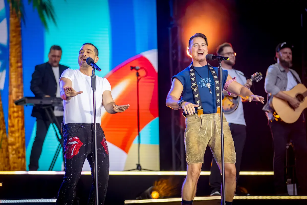 Andreas Gabalier und Pietro Basilo bei der Starnacht am Wörthersee am 11.7.2026