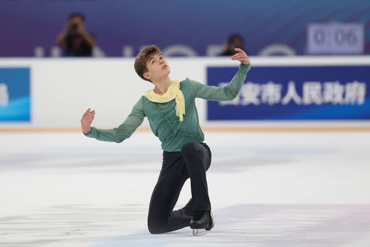 Lev Lazarev aus Russland in seiner Kür 2026