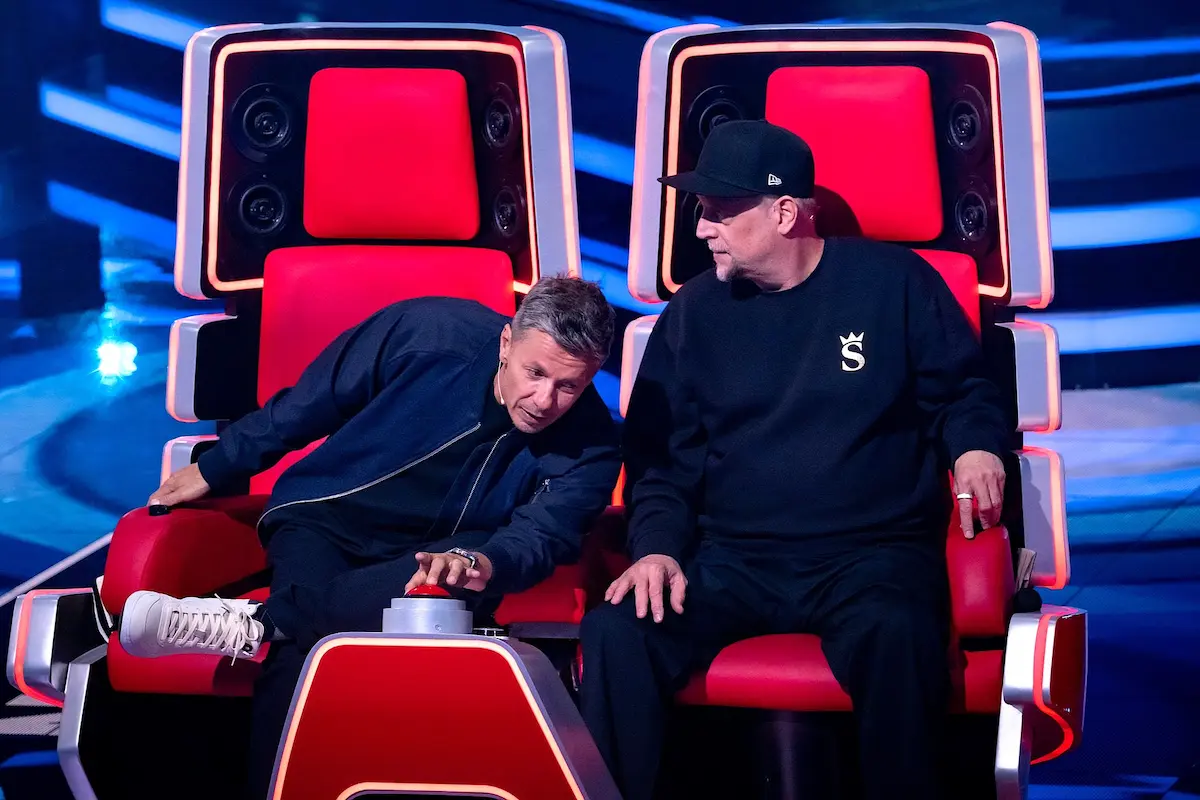 The Voice of Germany 2. Oktober 2026 Talente, Songs und Entscheidungen - hier im Bild Michi Beck und Smudo vom Team Fanta als Coach